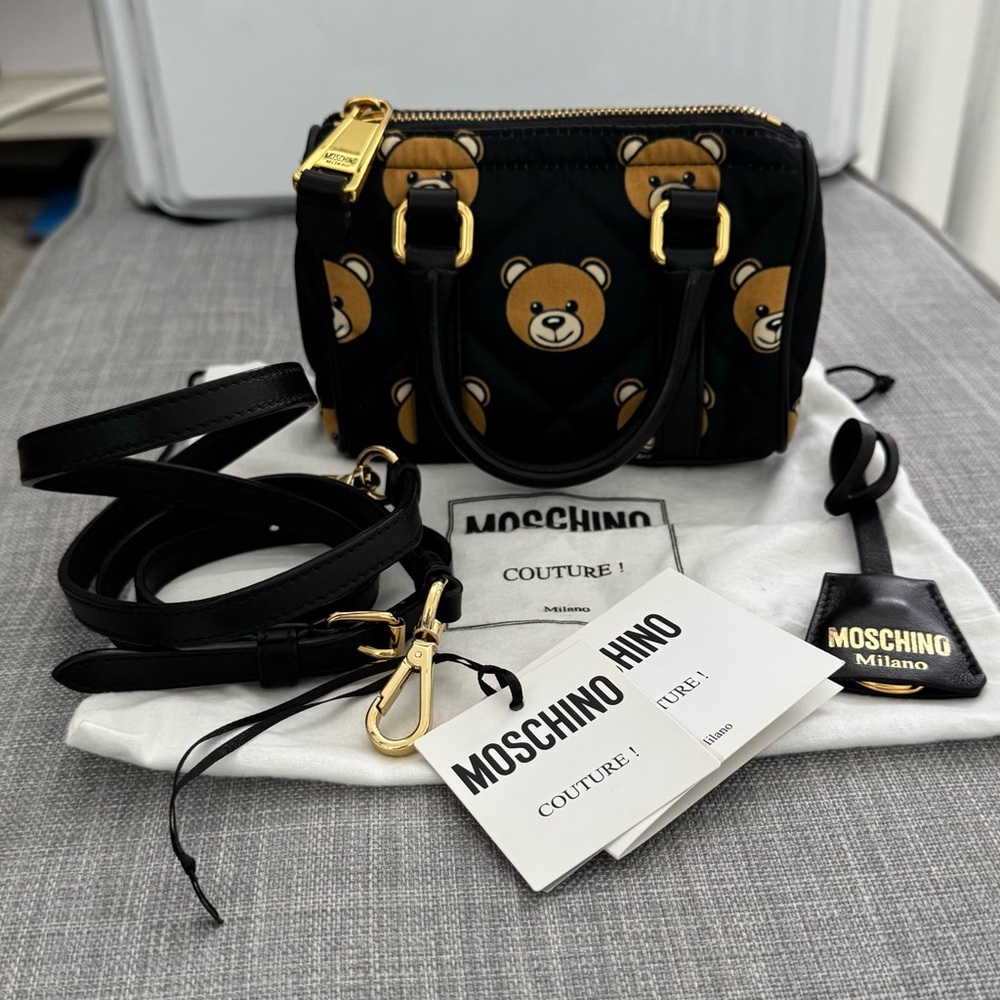 Moschino Quilted Teddy Mini Bag